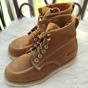 5156A) Brazos Men's Premium Rio Lace Up Work Boots Size US 7